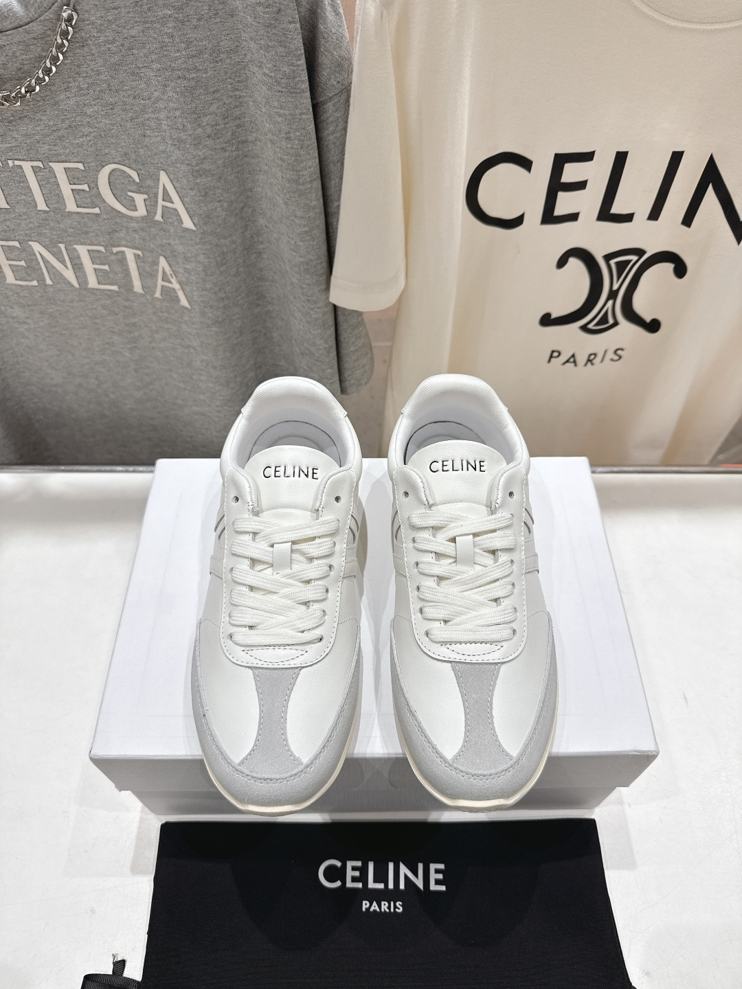 高版本出厂 CELINE*思琳赛琳F035 2025ss新款徽标系带阿甘鞋休闲运动鞋小白鞋简单舒服，干净