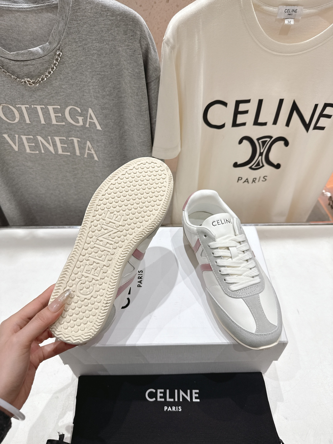 高版本出厂 CELINE*思琳赛琳F035 2025ss新款徽标系带阿甘鞋休闲运动鞋小白鞋简单舒服，干净
