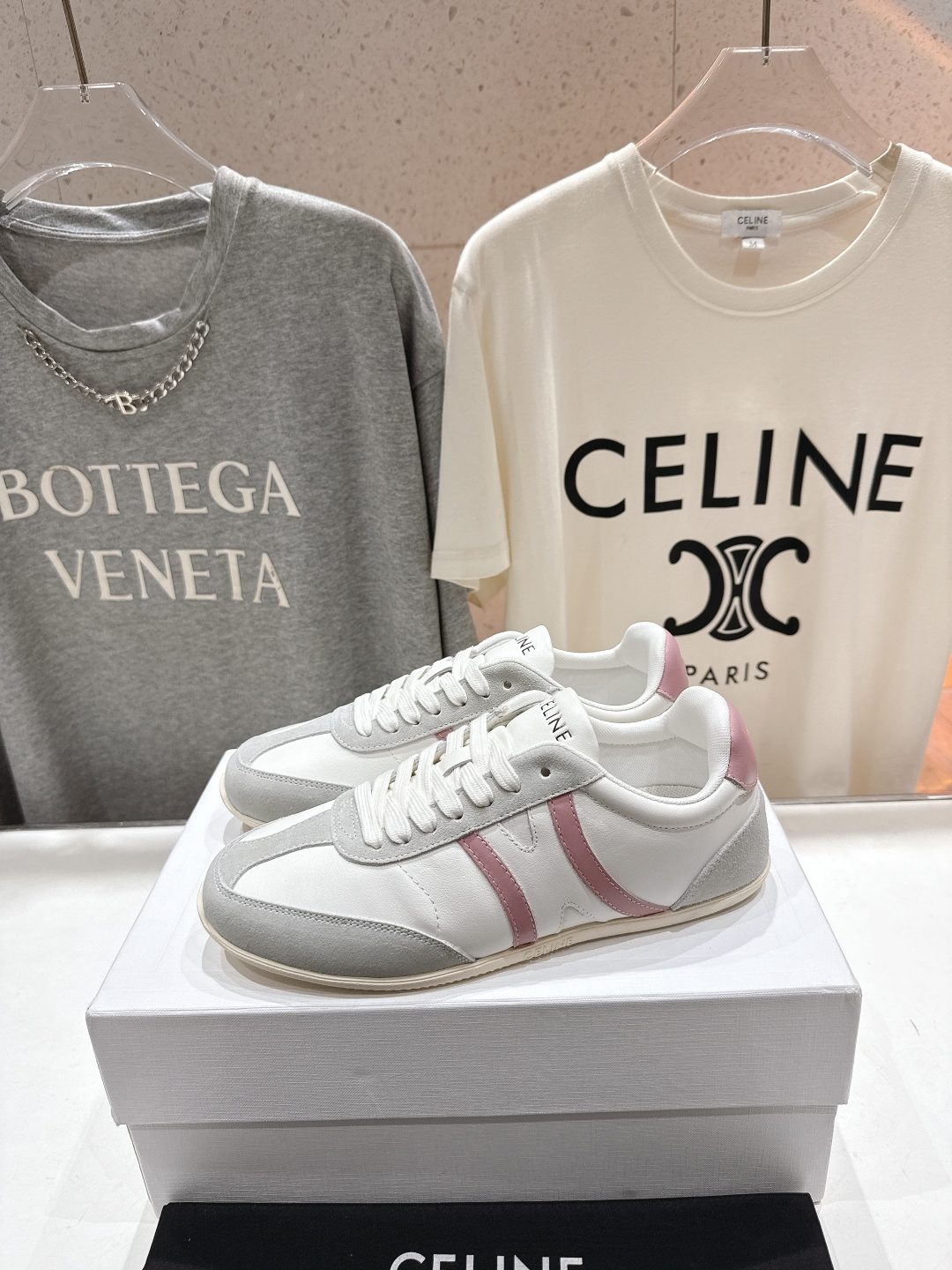 高版本出厂 CELINE*思琳赛琳F035 2025ss新款徽标系带阿甘鞋休闲运动鞋小白鞋简单舒服，干净