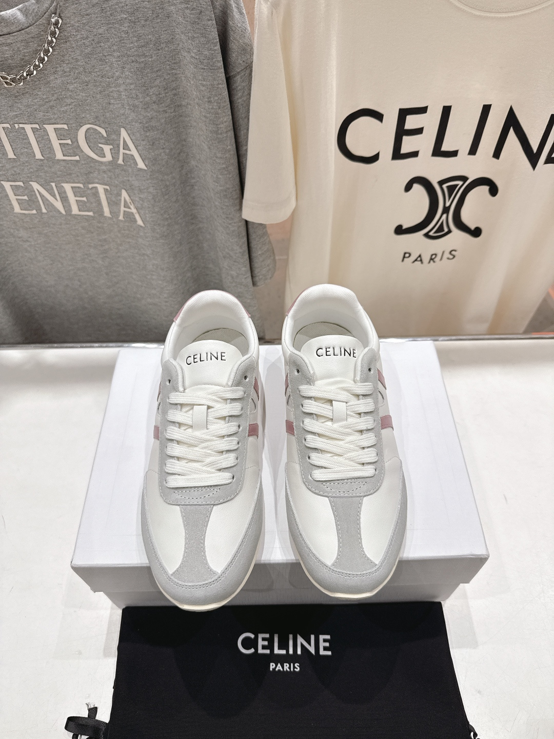 高版本出厂 CELINE*思琳赛琳F035 2025ss新款徽标系带阿甘鞋休闲运动鞋小白鞋简单舒服，干净