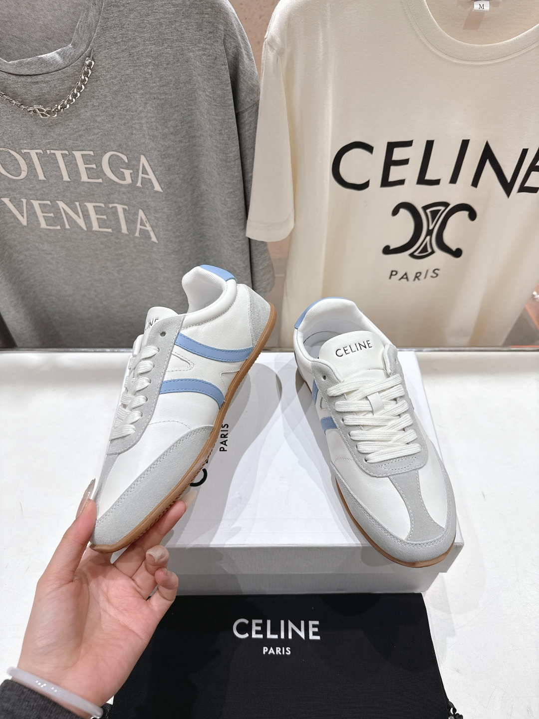 高版本出厂 CELINE*思琳赛琳F035 2025ss新款徽标系带阿甘鞋休闲运动鞋小白鞋简单舒服，干净