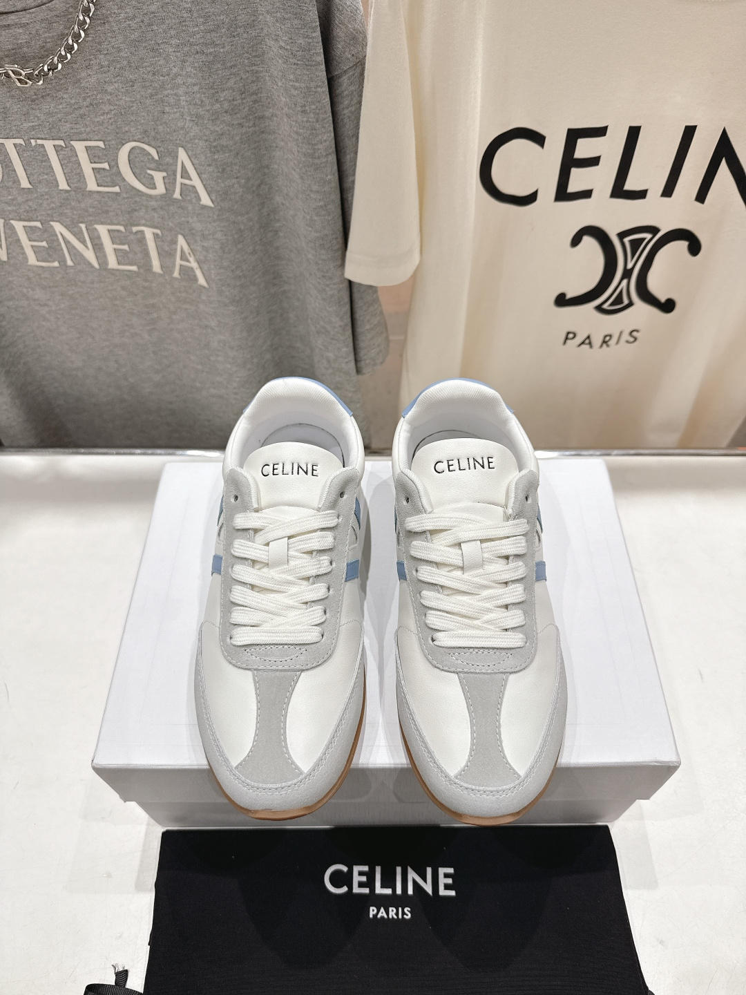 高版本出厂 CELINE*思琳赛琳F035 2025ss新款徽标系带阿甘鞋休闲运动鞋小白鞋简单舒服，干净