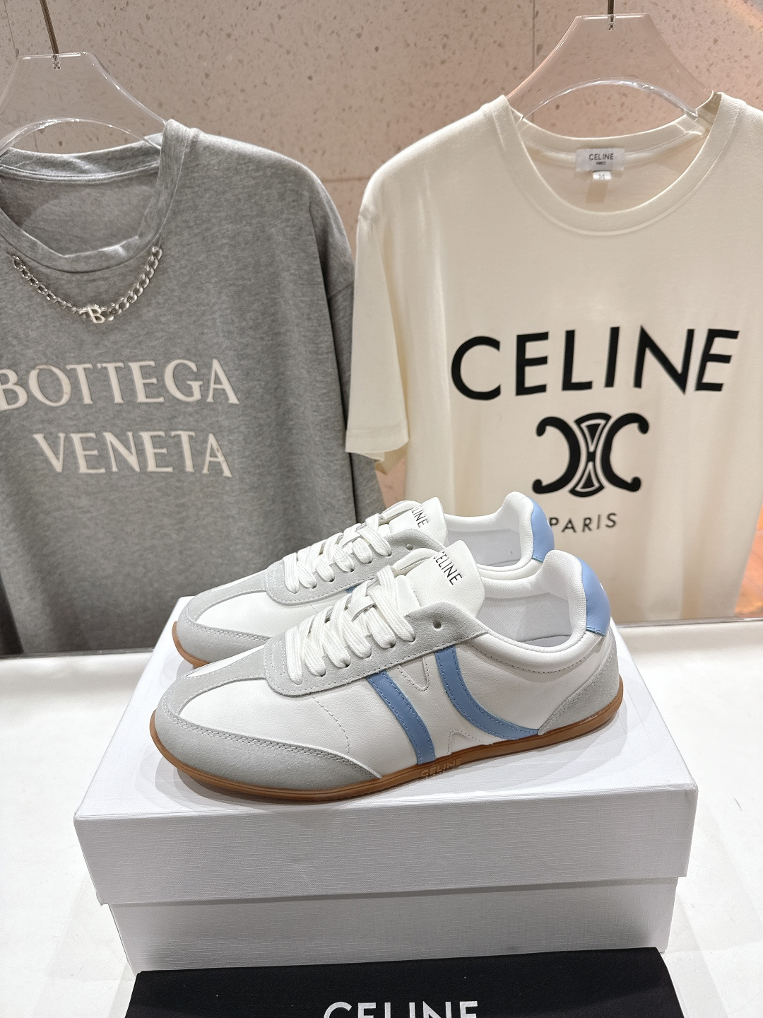 高版本出厂 CELINE*思琳赛琳F035 2025ss新款徽标系带阿甘鞋休闲运动鞋小白鞋简单舒服，干净