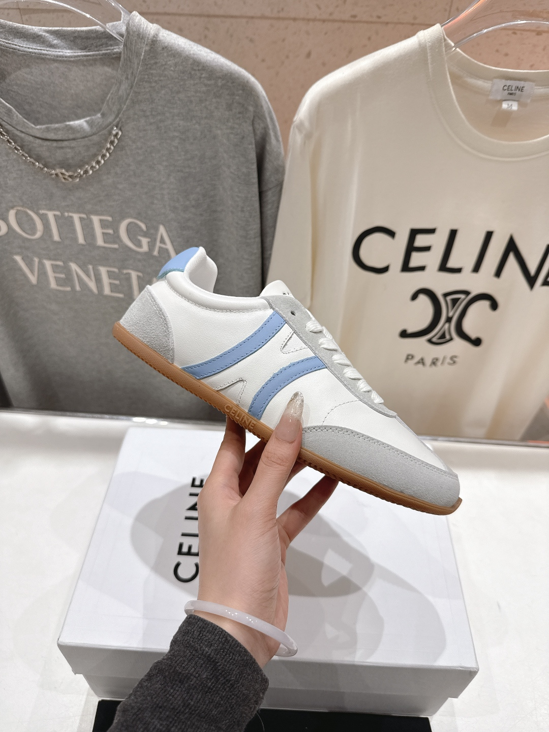 高版本出厂 CELINE*思琳赛琳F035 2025ss新款徽标系带阿甘鞋休闲运动鞋小白鞋简单舒服，干净