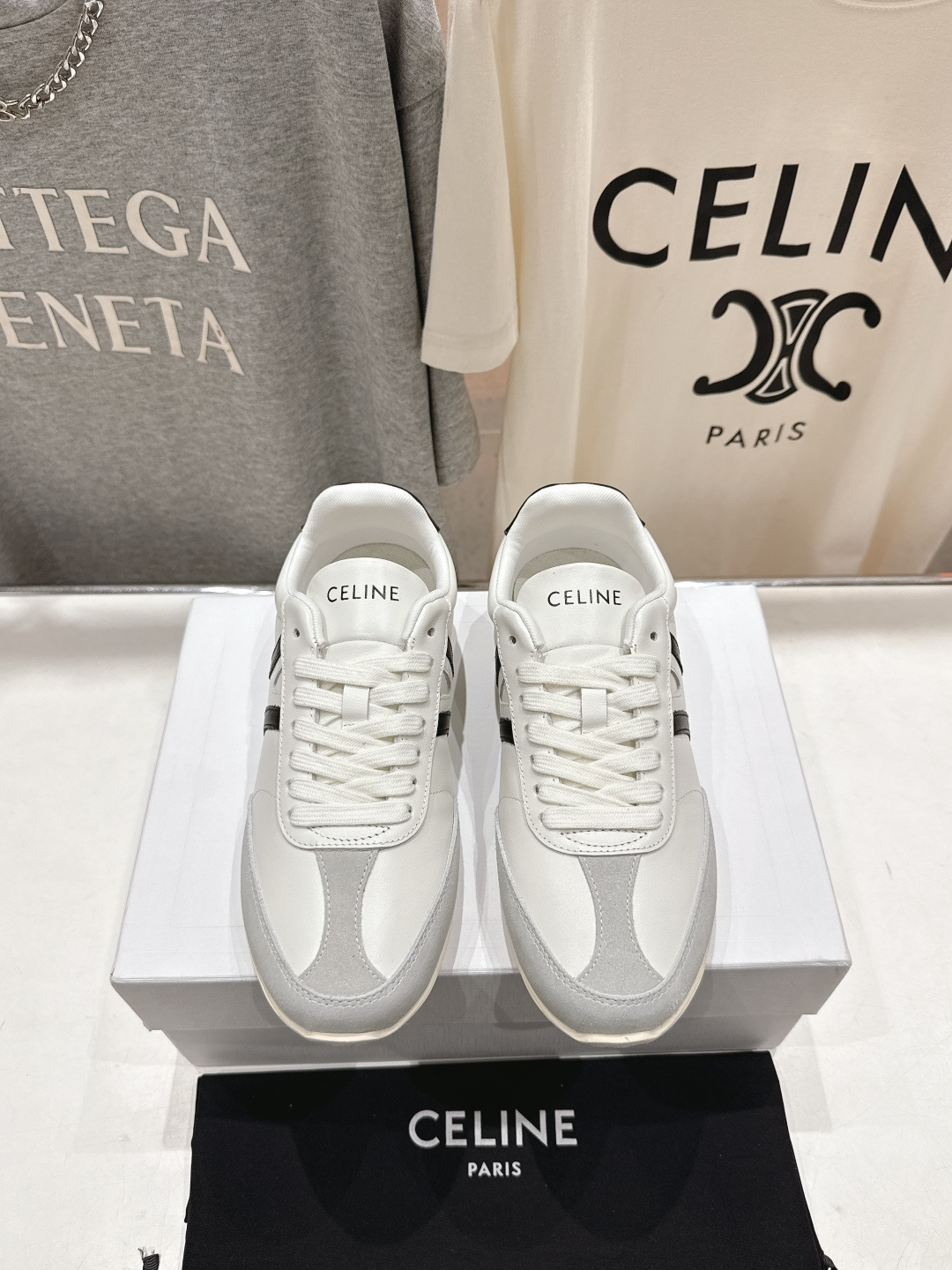 高版本出厂 CELINE*思琳赛琳F035 2025ss新款徽标系带阿甘鞋休闲运动鞋小白鞋简单舒服，干净
