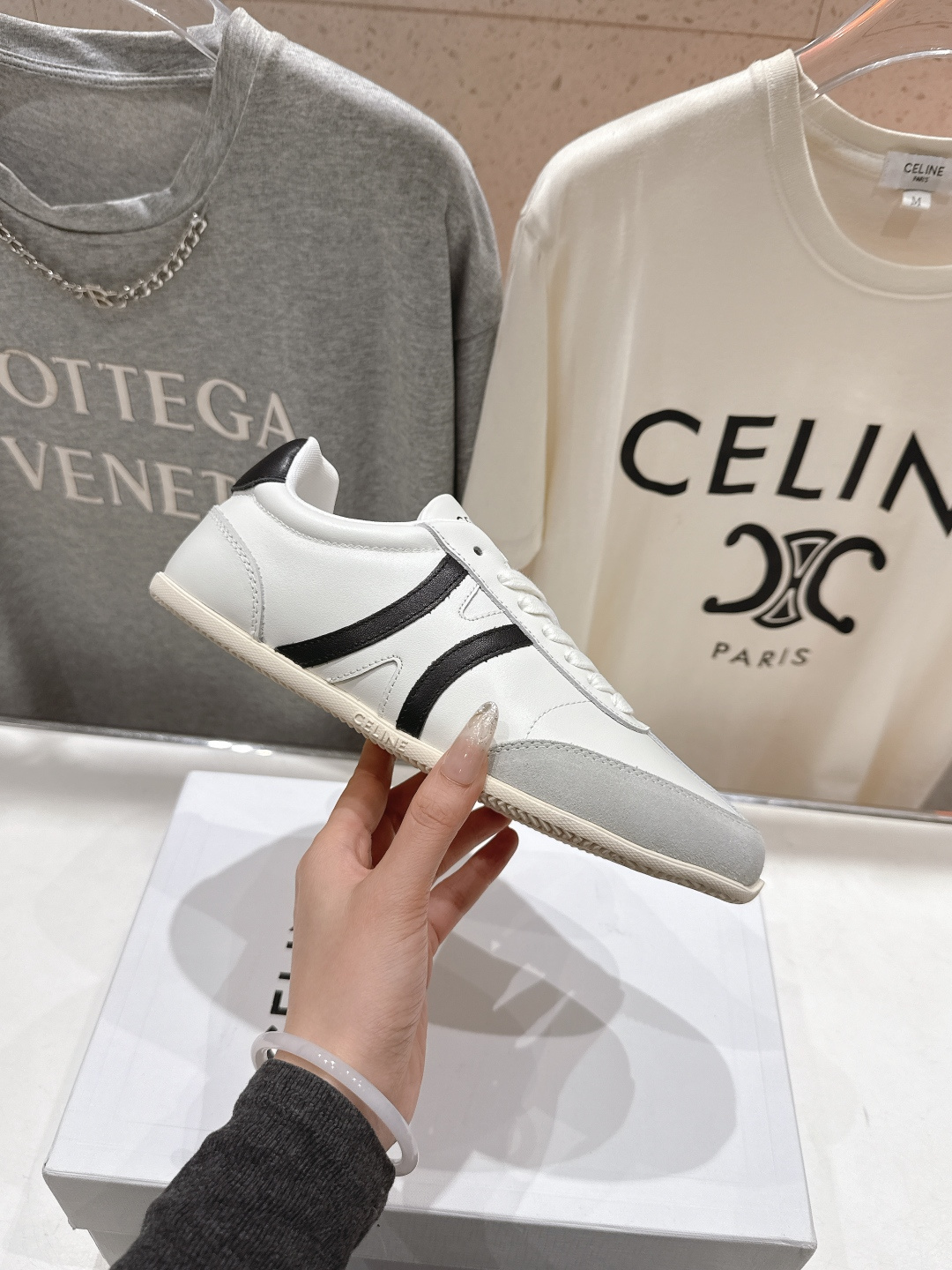 高版本出厂 CELINE*思琳赛琳F035 2025ss新款徽标系带阿甘鞋休闲运动鞋小白鞋简单舒服，干净