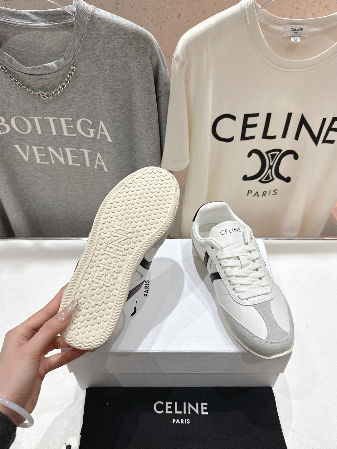 高版本出厂 CELINE*思琳赛琳F035 2025ss新款徽标系带阿甘鞋休闲运动鞋小白鞋简单舒服，干净