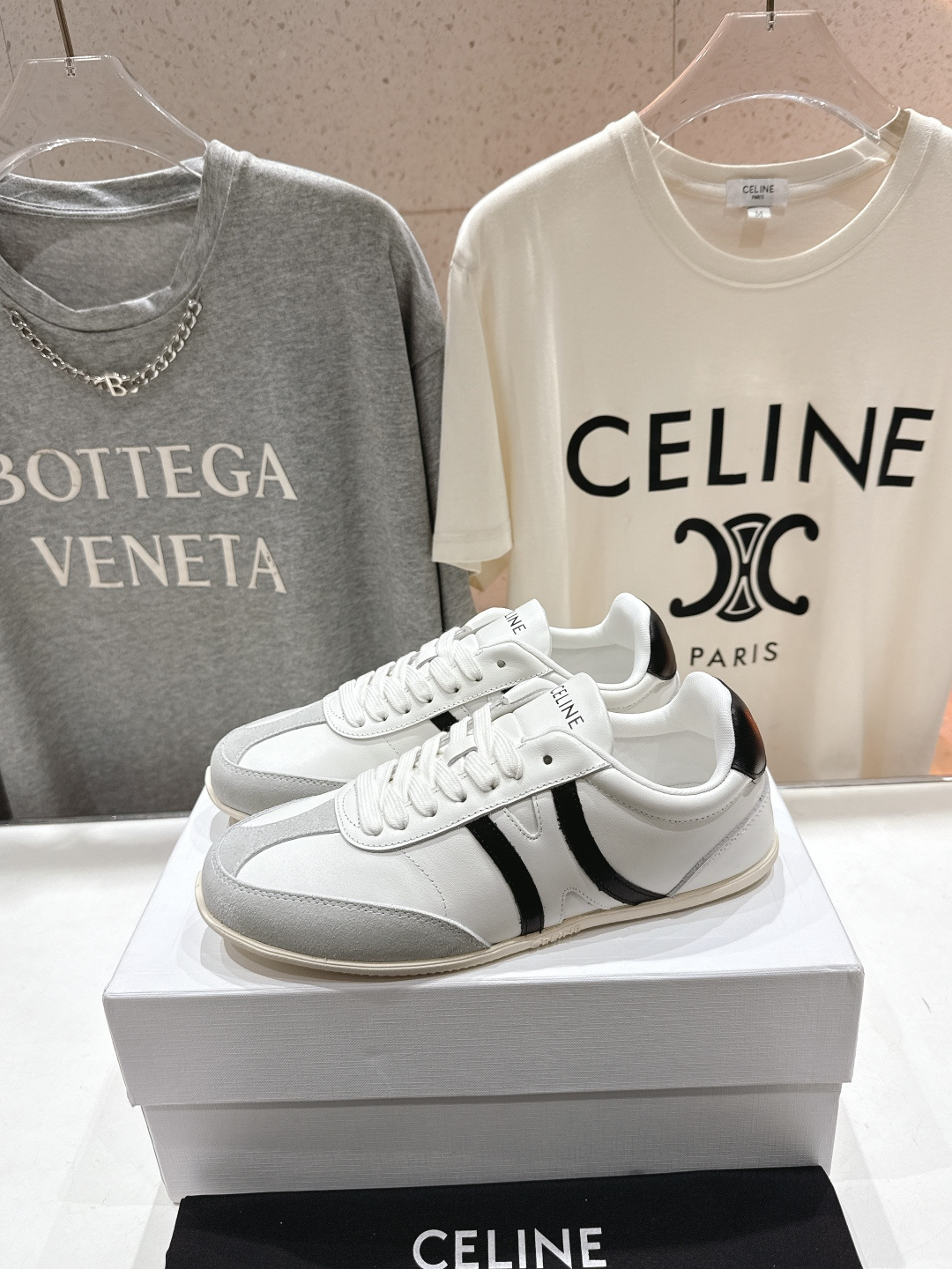 高版本出厂 CELINE*思琳赛琳F035 2025ss新款徽标系带阿甘鞋休闲运动鞋小白鞋简单舒服，干净