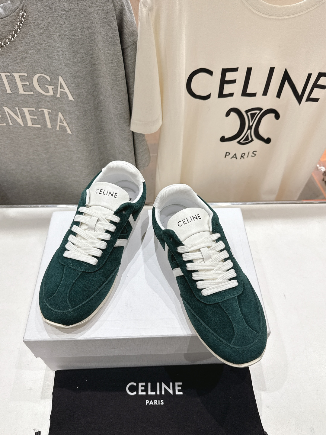 高版本出厂 CELINE*思琳赛琳F035 2025ss新款徽标系带阿甘鞋休闲运动鞋小白鞋简单舒服，干净