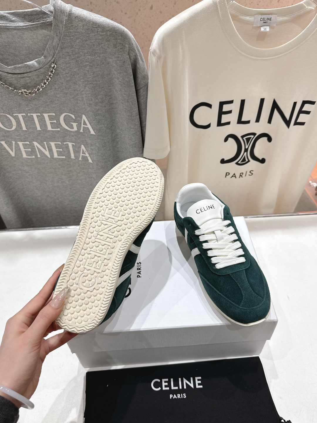高版本出厂 CELINE*思琳赛琳F035 2025ss新款徽标系带阿甘鞋休闲运动鞋小白鞋简单舒服，干净