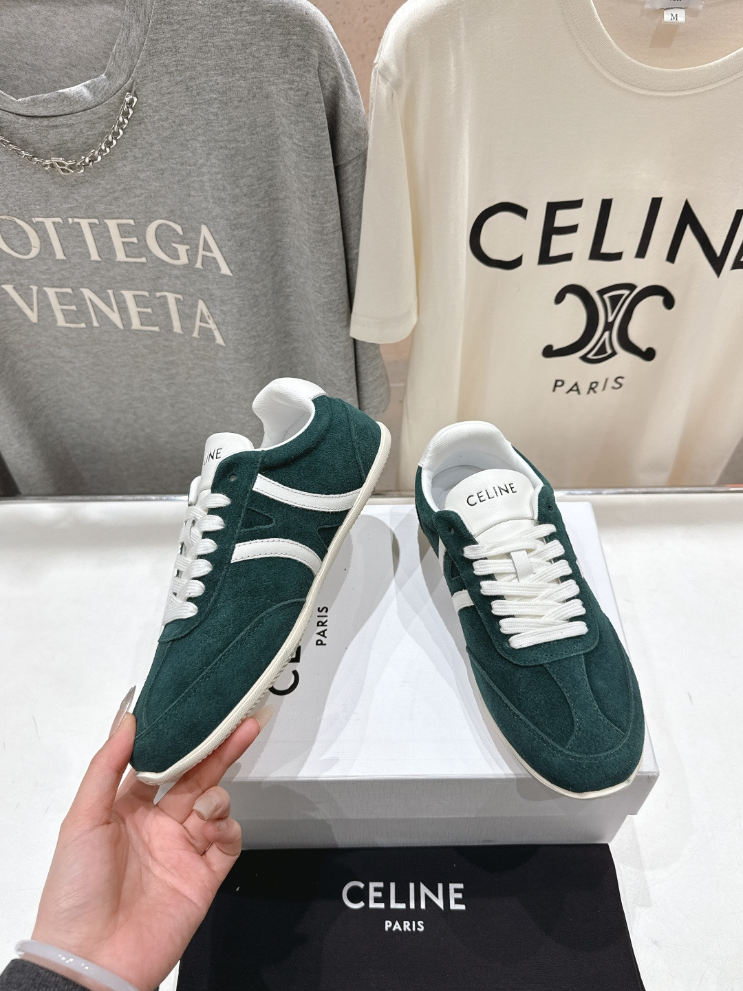 高版本出厂 CELINE*思琳赛琳F035 2025ss新款徽标系带阿甘鞋休闲运动鞋小白鞋简单舒服，干净