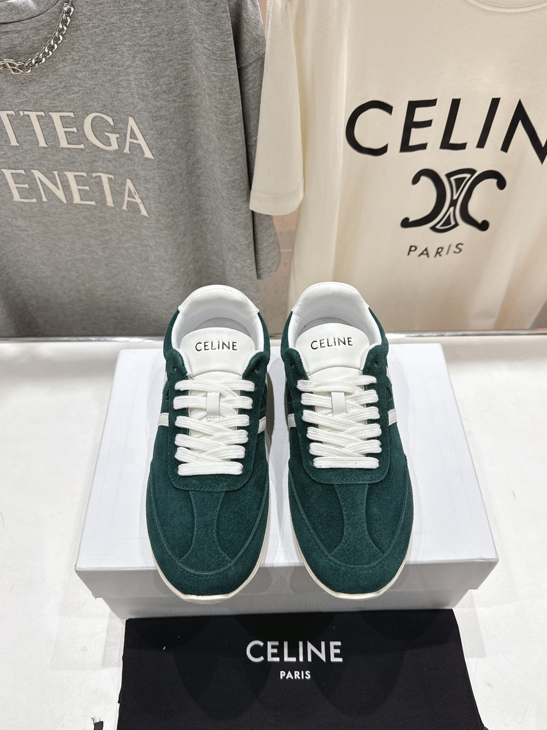 高版本出厂 CELINE*思琳赛琳F035 2025ss新款徽标系带阿甘鞋休闲运动鞋小白鞋简单舒服，干净