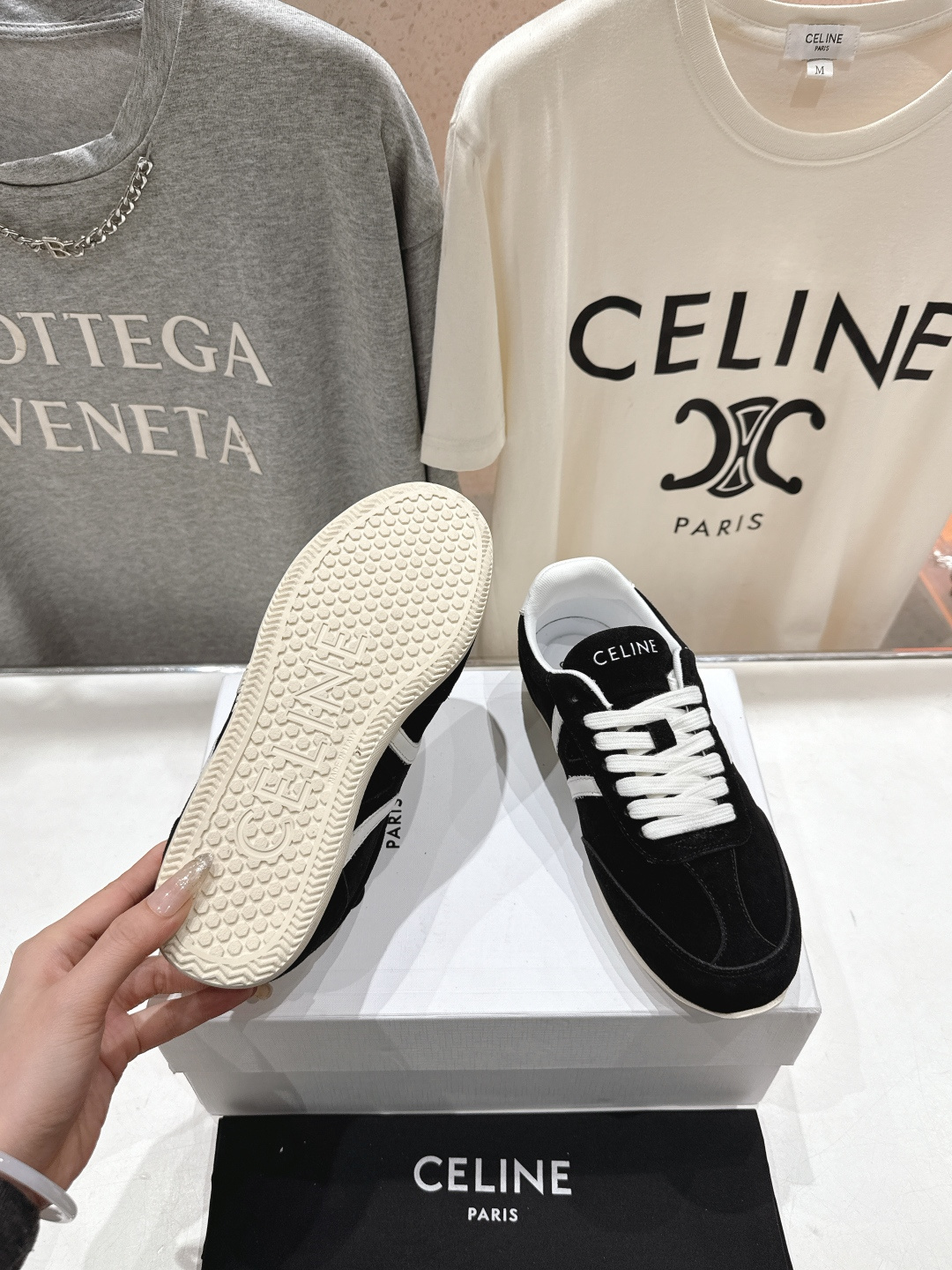 高版本出厂 CELINE*思琳赛琳F035 2025ss新款徽标系带阿甘鞋休闲运动鞋小白鞋简单舒服，干净