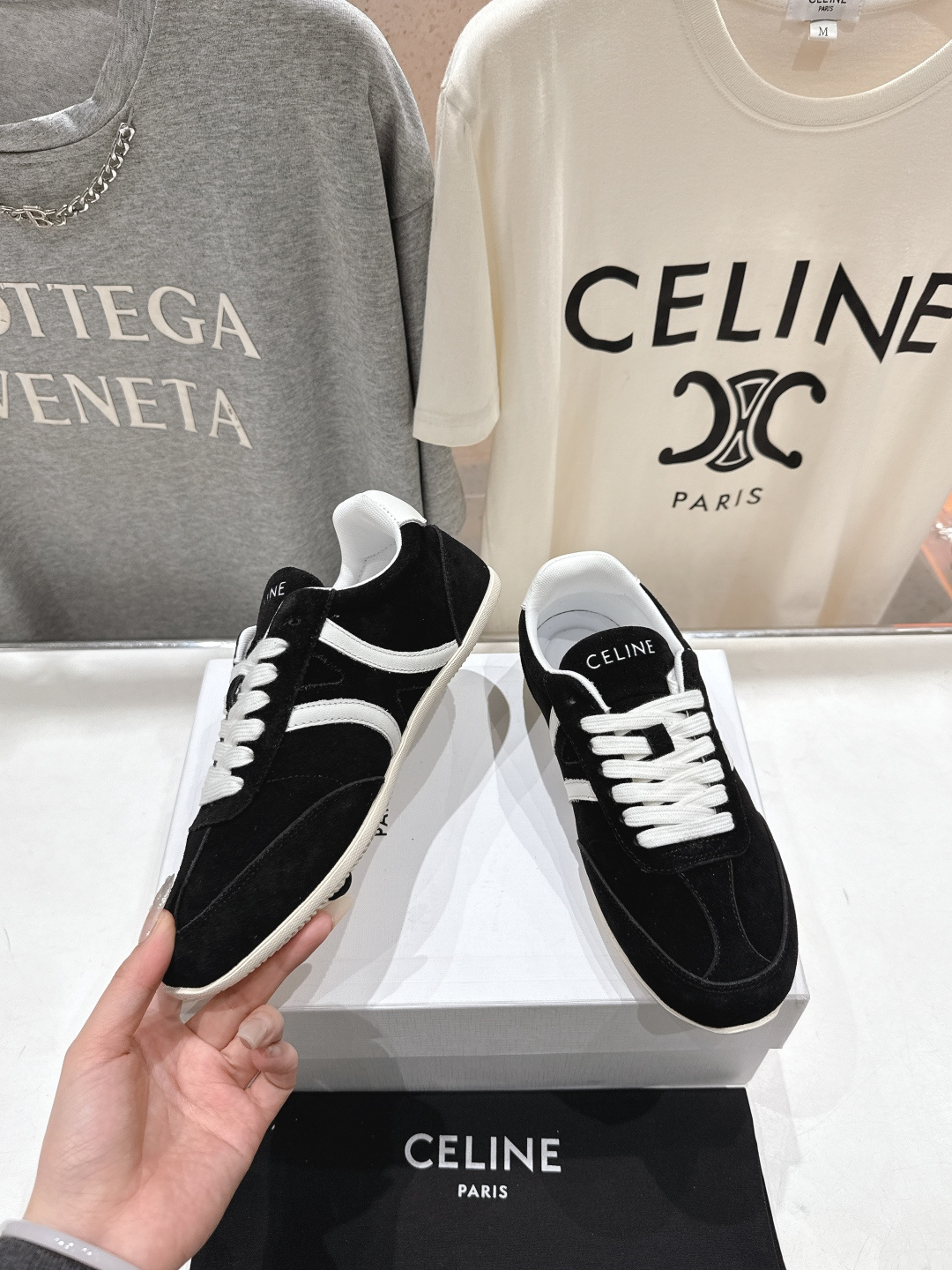 高版本出厂 CELINE*思琳赛琳F035 2025ss新款徽标系带阿甘鞋休闲运动鞋小白鞋简单舒服，干净