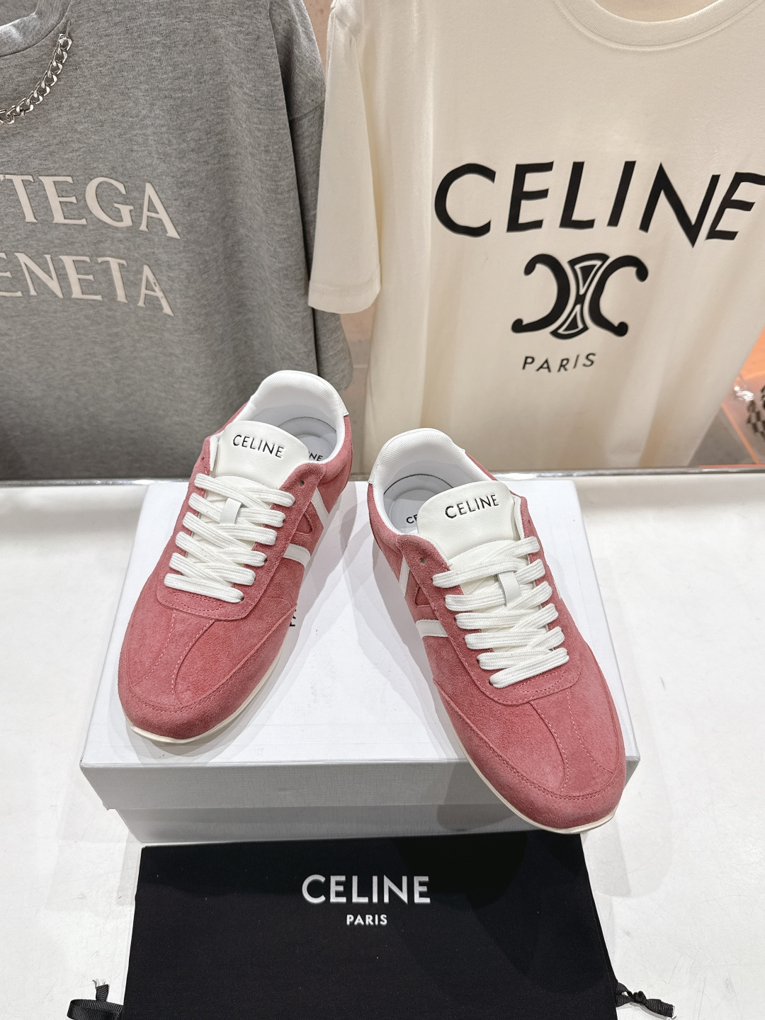 高版本出厂 CELINE*思琳赛琳F035 2025ss新款徽标系带阿甘鞋休闲运动鞋小白鞋简单舒服，干净