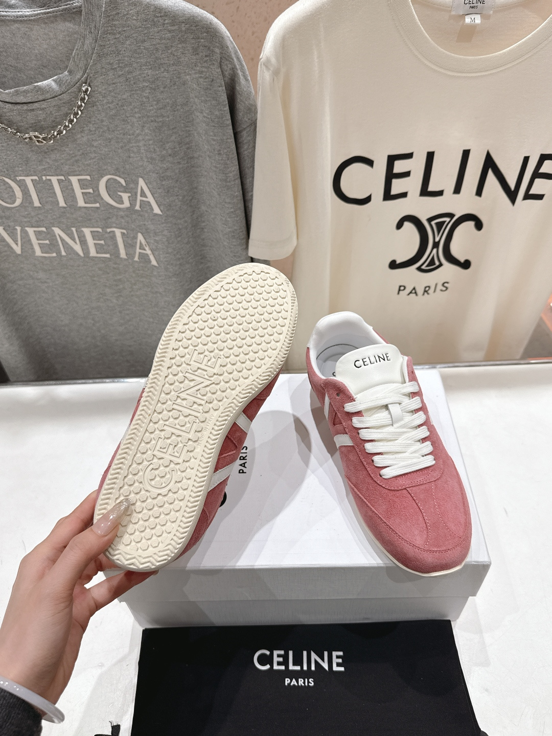 高版本出厂 CELINE*思琳赛琳F035 2025ss新款徽标系带阿甘鞋休闲运动鞋小白鞋简单舒服，干净