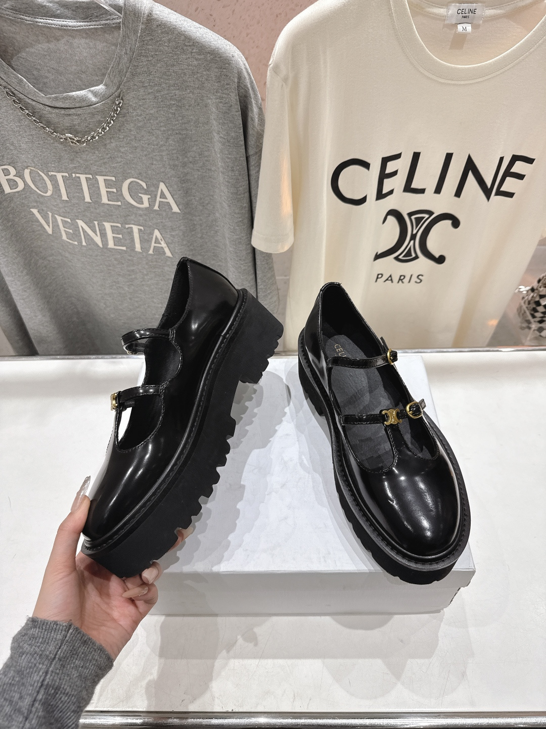 高版本出厂 CELINE*赛琳F035 2026ss早春新款厚底玛丽珍乐福鞋网红爆款来袭！各大网红抢先体