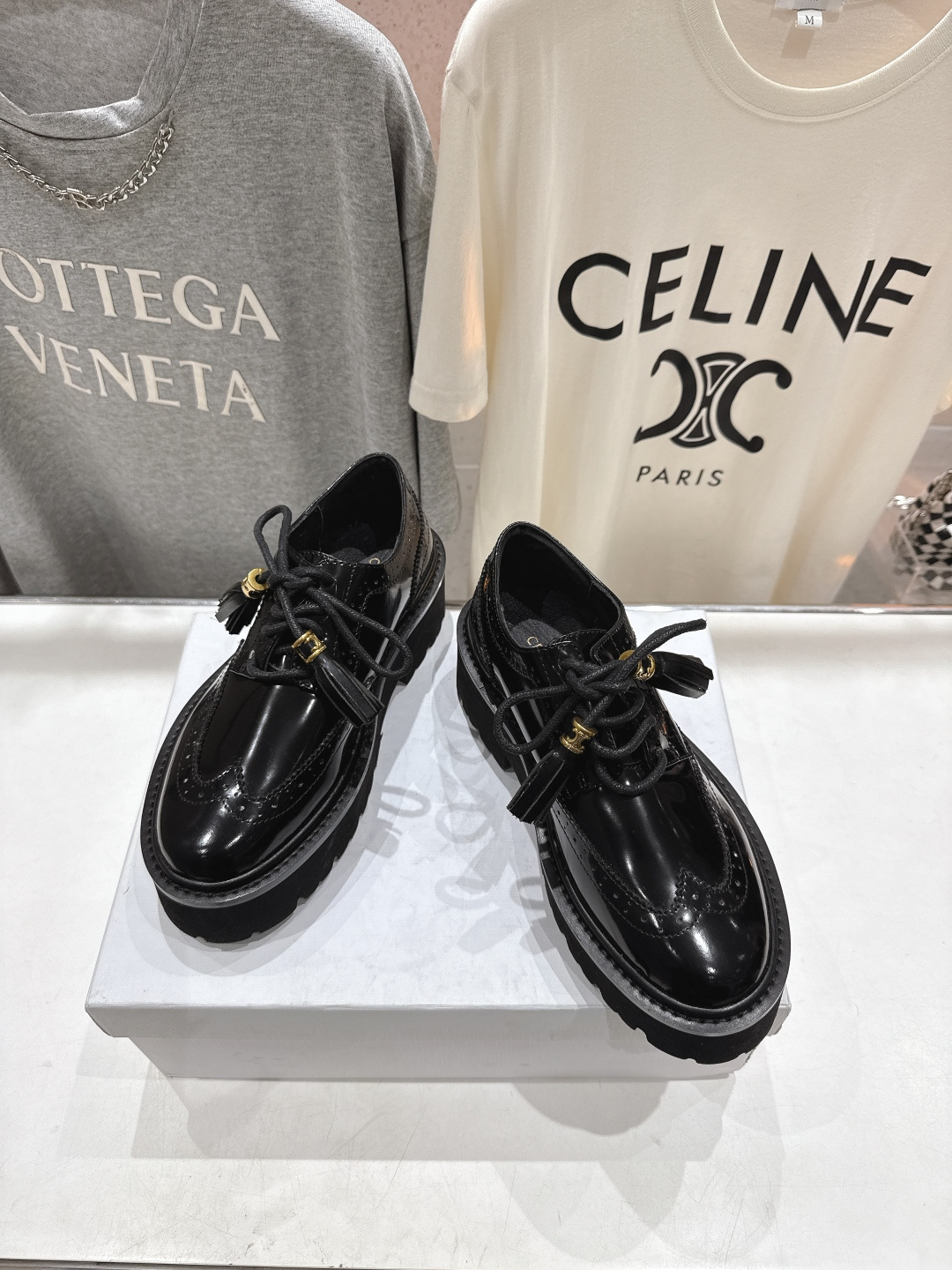高版本出厂 CELINE*赛琳F035 2026ss早春新款厚底玛丽珍乐福鞋网红爆款来袭！各大网红抢先体