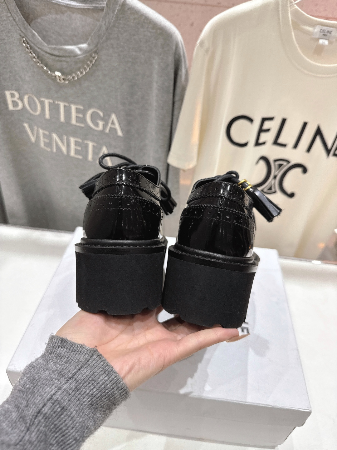 高版本出厂 CELINE*赛琳F035 2026ss早春新款厚底玛丽珍乐福鞋网红爆款来袭！各大网红抢先体