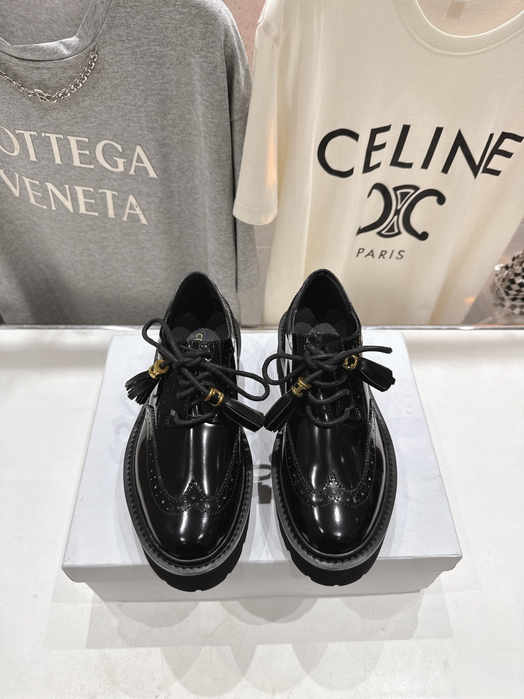 高版本出厂 CELINE*赛琳F035 2026ss早春新款厚底玛丽珍乐福鞋网红爆款来袭！各大网红抢先体