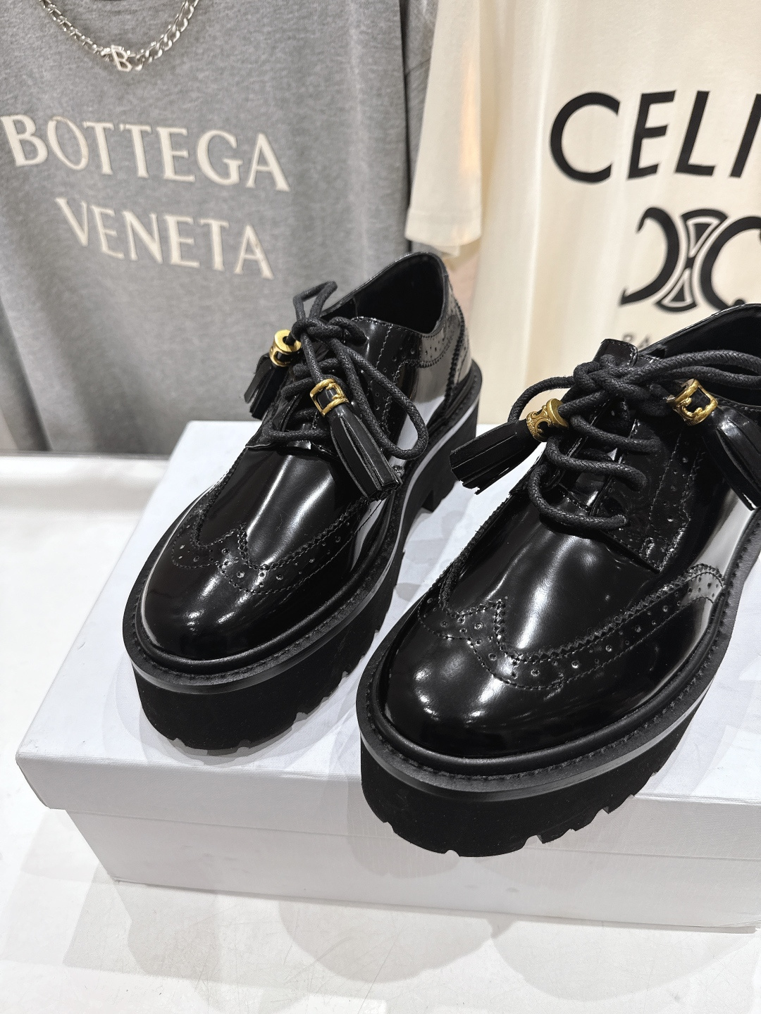 高版本出厂 CELINE*赛琳F035 2026ss早春新款厚底玛丽珍乐福鞋网红爆款来袭！各大网红抢先体