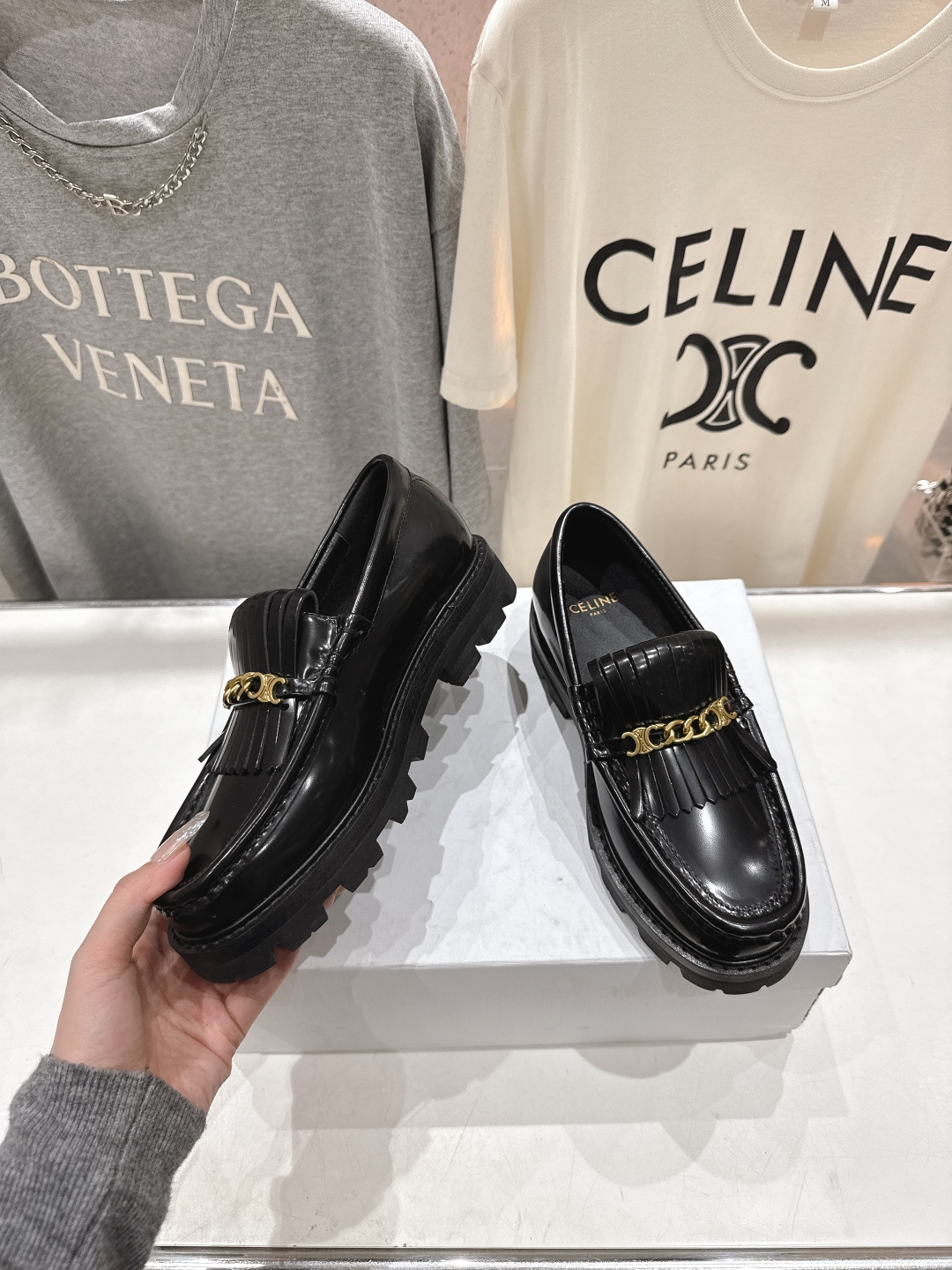 高版本出厂 CELINE*赛琳F035 2026ss早春新款厚底玛丽珍乐福鞋网红爆款来袭！各大网红抢先体