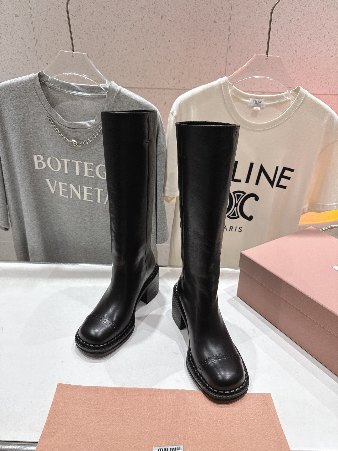 高版本出厂 MiuMiu/缪缪F035 25ss秋冬走秀款西部系列·复古机车靴马丁靴直筒长靴今年最值得入