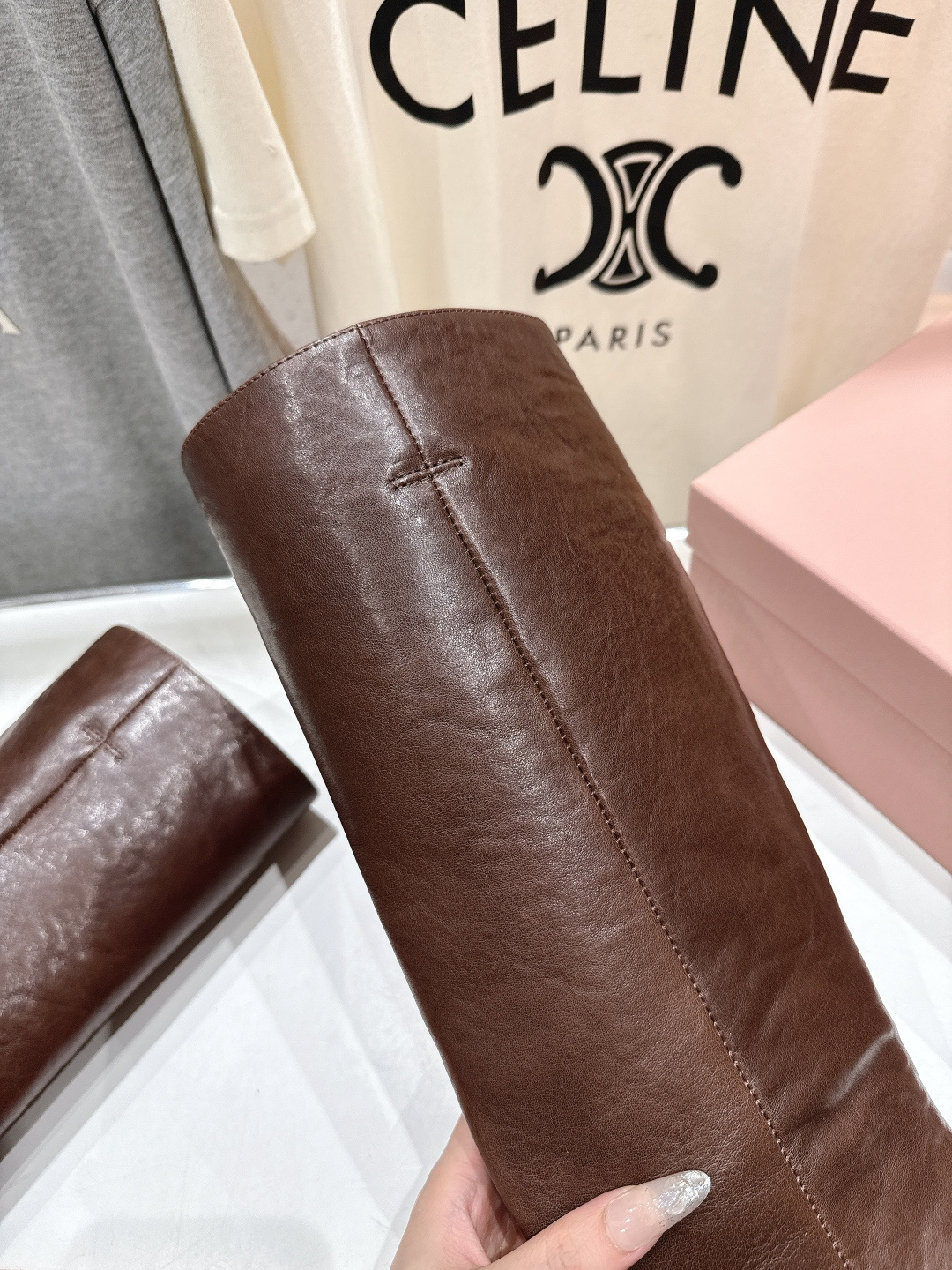 高版本出厂 MiuMiu/缪缪F035 25ss秋冬走秀款西部系列·复古机车靴马丁靴直筒长靴今年最值得入