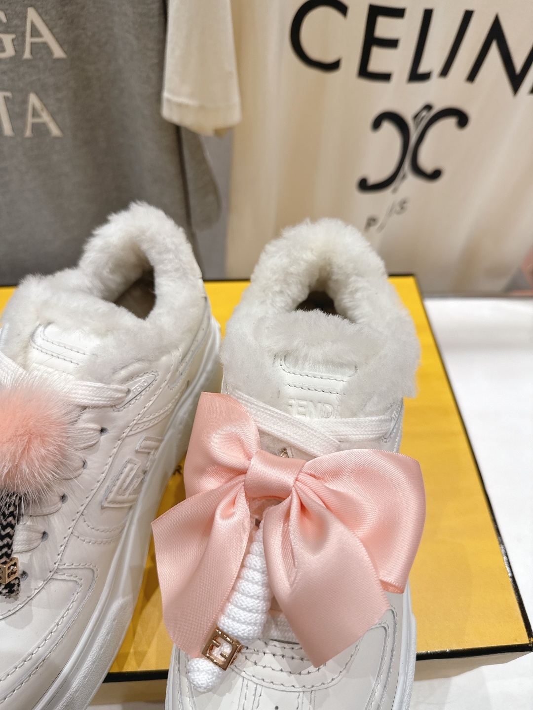 高版本出厂 毛里 Fendi/芬迪F029 2025ss冬季新款 First 1系列系带厚底羊毛里休闲运