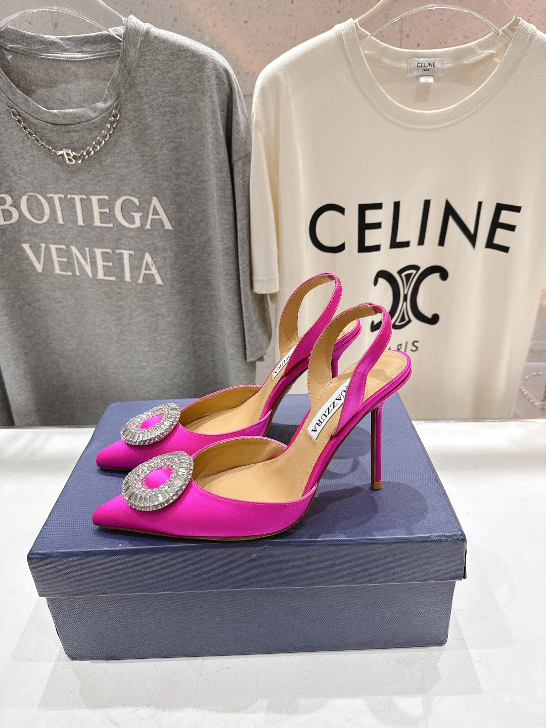 高版本出厂 AQUAZZURA～菠萝26ss/春夏全新水钻高跟鞋时装鞋单鞋凉鞋🥂【市场顶级版本】大热水钻