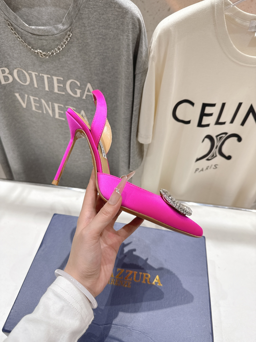 高版本出厂 AQUAZZURA～菠萝26ss/春夏全新水钻高跟鞋时装鞋单鞋凉鞋🥂【市场顶级版本】大热水钻