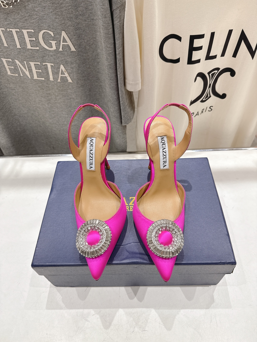 高版本出厂 AQUAZZURA～菠萝26ss/春夏全新水钻高跟鞋时装鞋单鞋凉鞋🥂【市场顶级版本】大热水钻