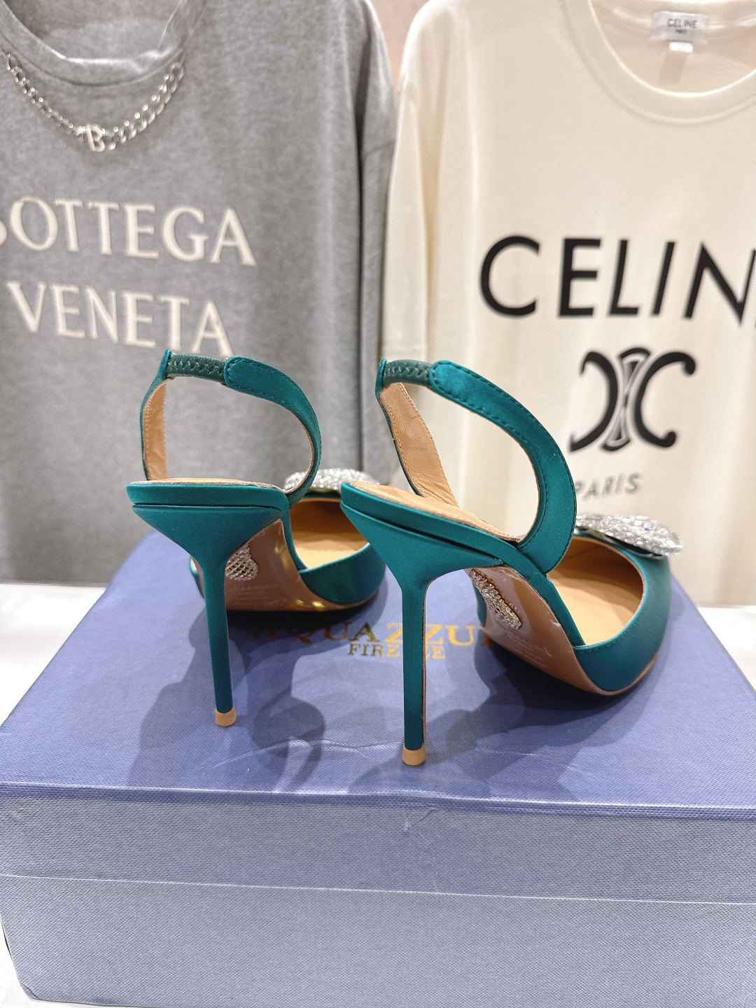 高版本出厂 AQUAZZURA～菠萝26ss/春夏全新水钻高跟鞋时装鞋单鞋凉鞋🥂【市场顶级版本】大热水钻