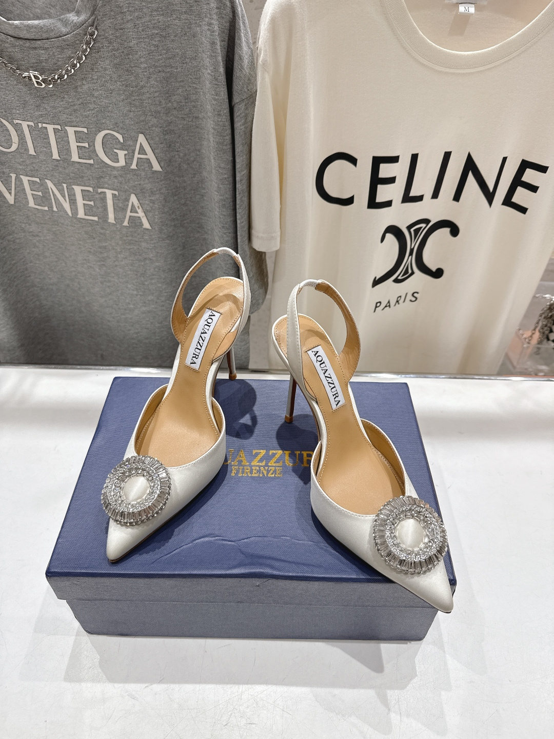 高版本出厂 AQUAZZURA～菠萝26ss/春夏全新水钻高跟鞋时装鞋单鞋凉鞋🥂【市场顶级版本】大热水钻