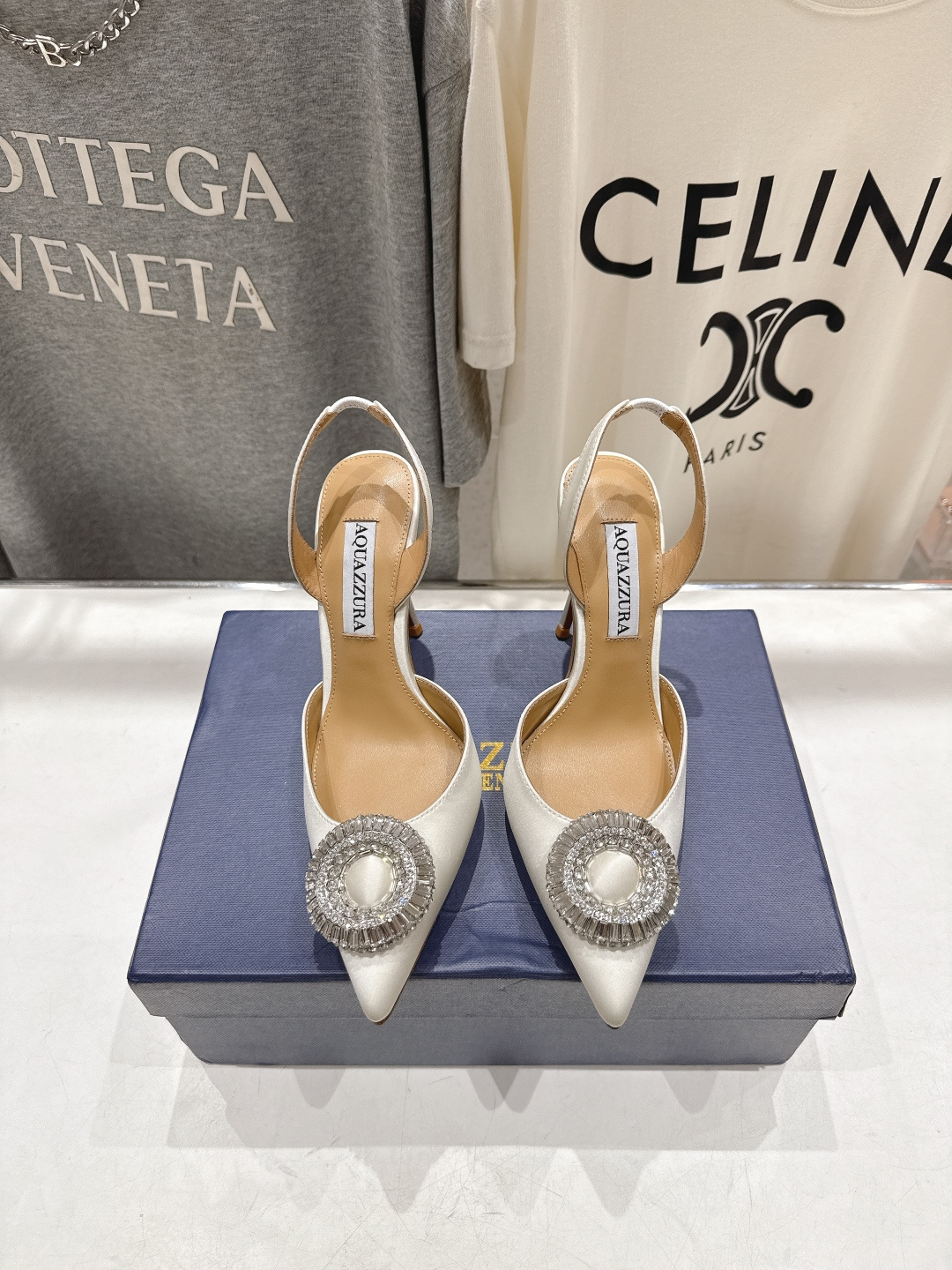 高版本出厂 AQUAZZURA～菠萝26ss/春夏全新水钻高跟鞋时装鞋单鞋凉鞋🥂【市场顶级版本】大热水钻