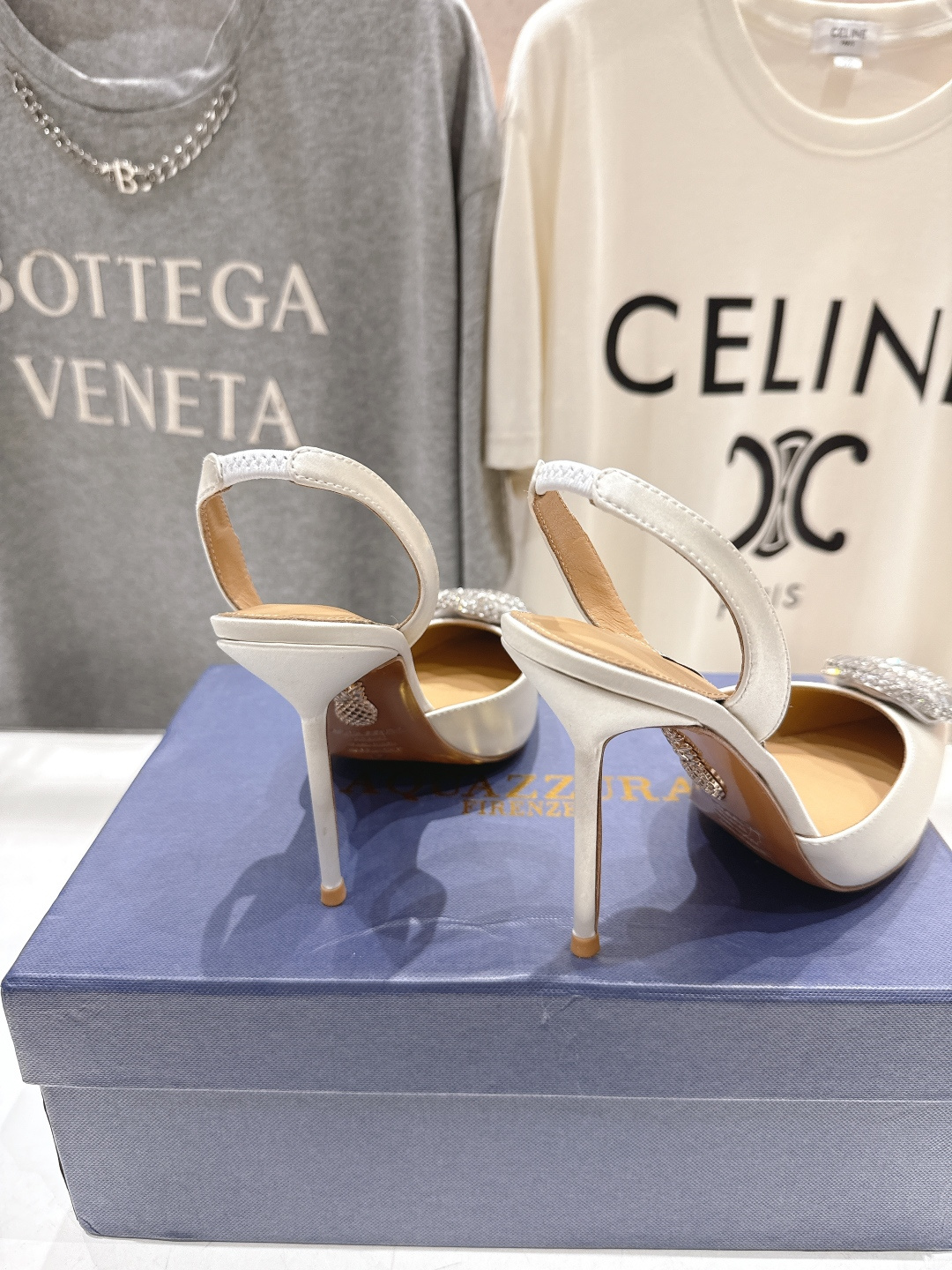 高版本出厂 AQUAZZURA～菠萝26ss/春夏全新水钻高跟鞋时装鞋单鞋凉鞋🥂【市场顶级版本】大热水钻