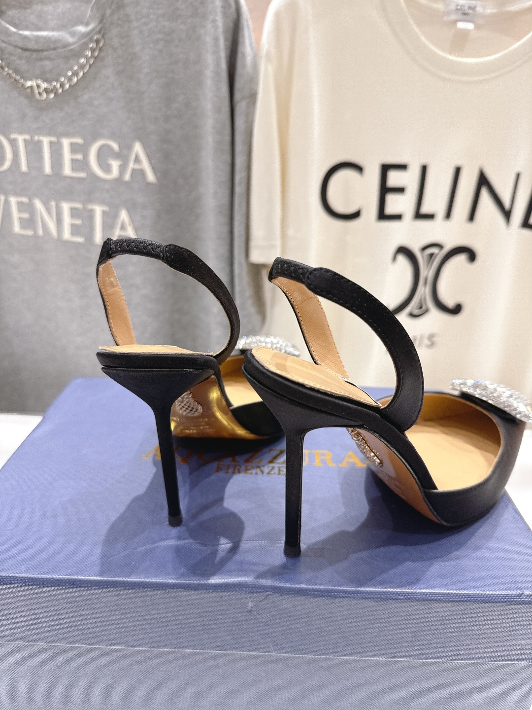 高版本出厂 AQUAZZURA～菠萝26ss/春夏全新水钻高跟鞋时装鞋单鞋凉鞋🥂【市场顶级版本】大热水钻