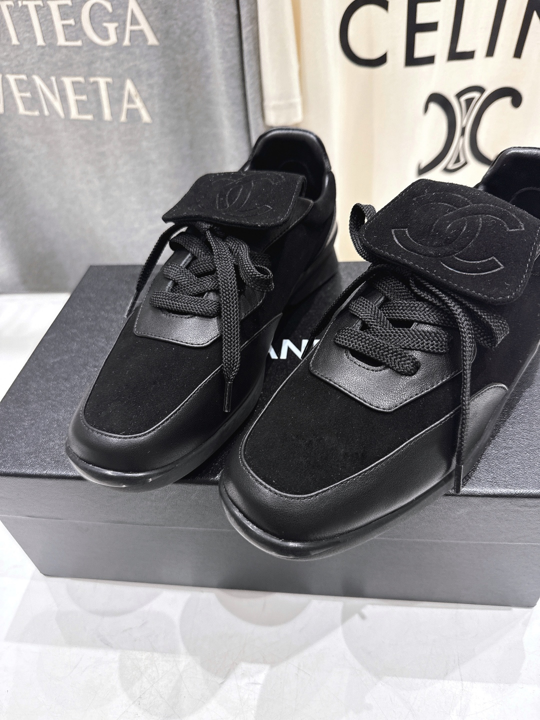 高版本出厂 Chanel*小香F015 2026ss早春新款熊猫鞋休闲运动鞋饼干鞋顶级版本～原版开发楦型