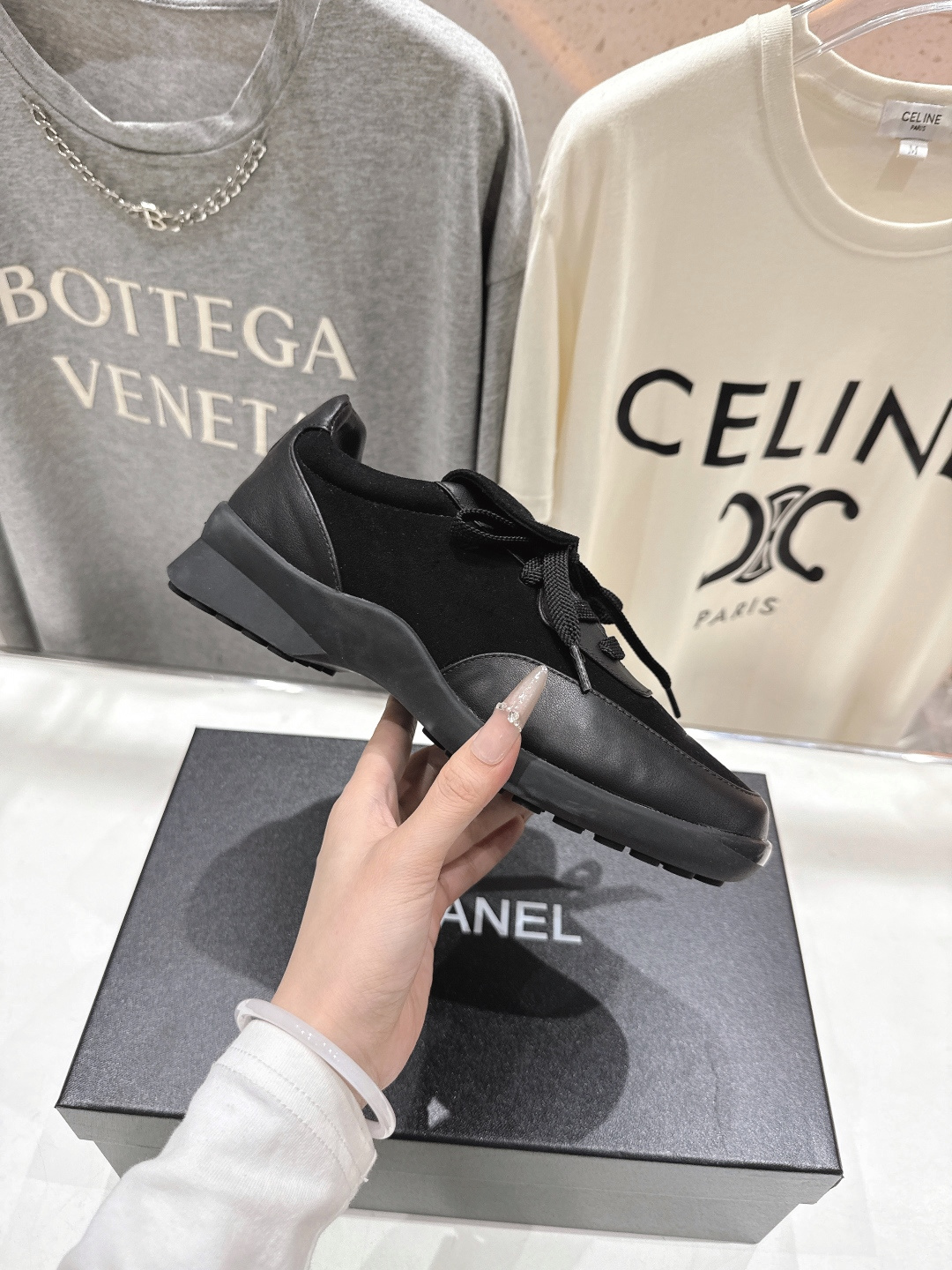 高版本出厂 Chanel*小香F015 2026ss早春新款熊猫鞋休闲运动鞋饼干鞋顶级版本～原版开发楦型