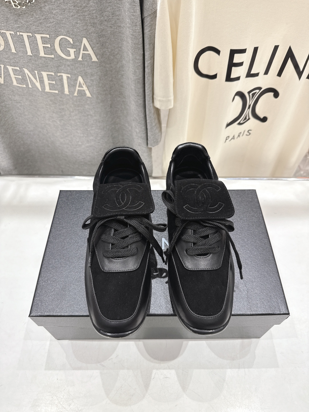 高版本出厂 Chanel*小香F015 2026ss早春新款熊猫鞋休闲运动鞋饼干鞋顶级版本～原版开发楦型