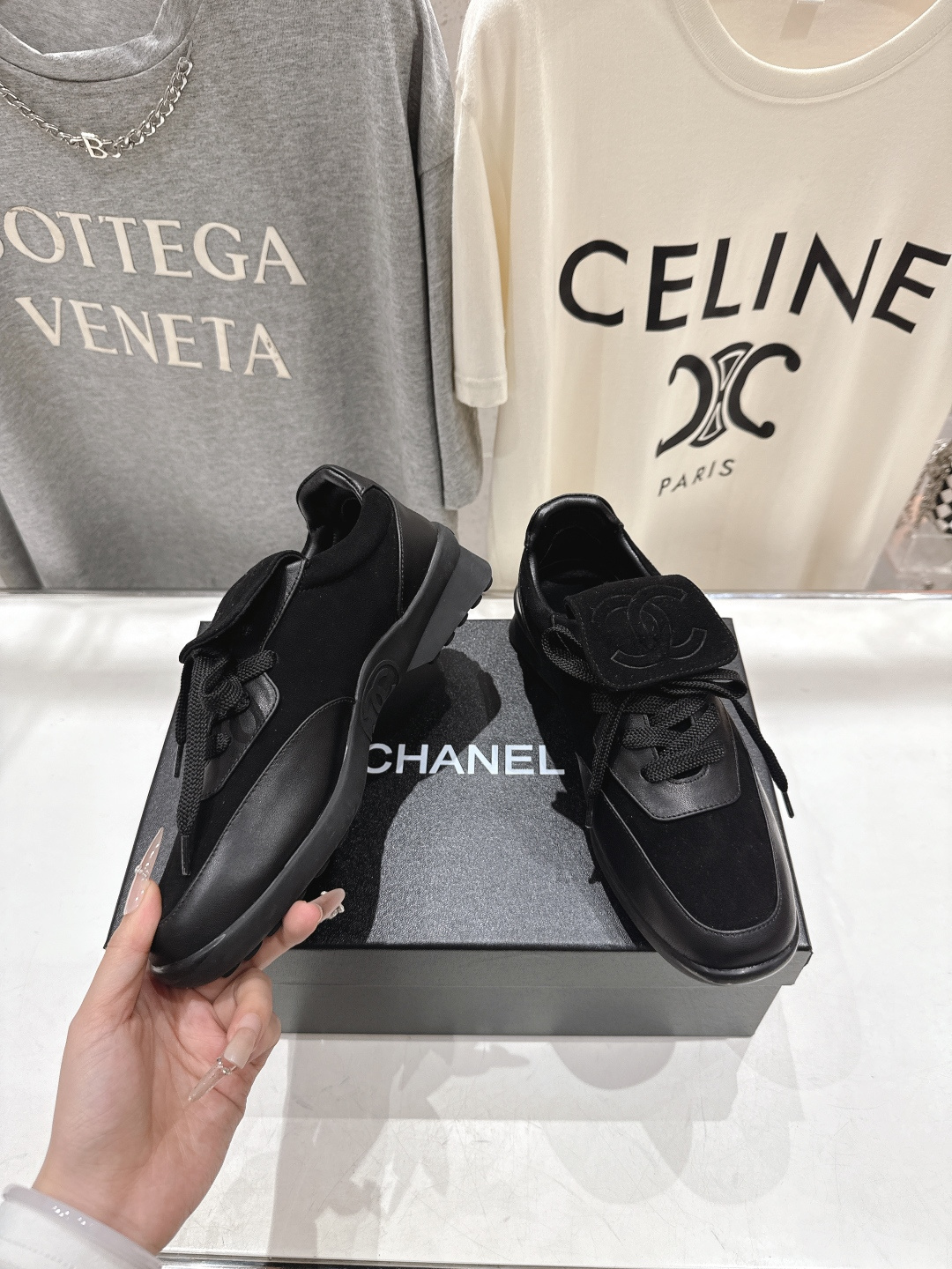 高版本出厂 Chanel*小香F015 2026ss早春新款熊猫鞋休闲运动鞋饼干鞋顶级版本～原版开发楦型