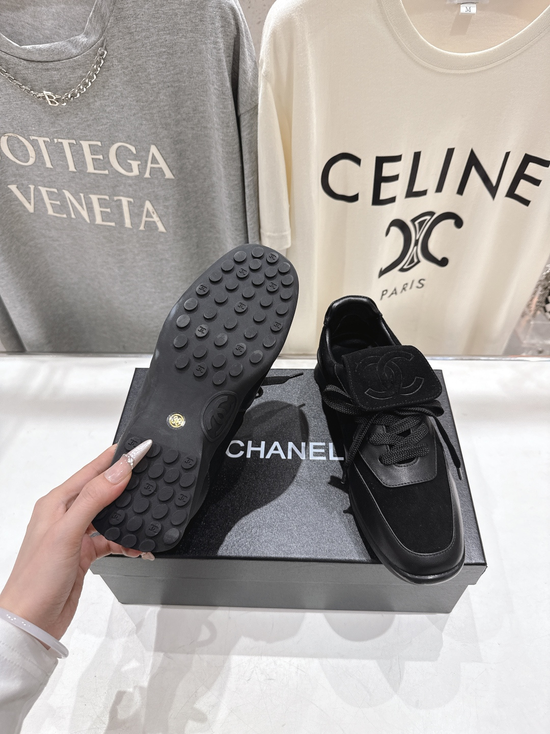 高版本出厂 Chanel*小香F015 2026ss早春新款熊猫鞋休闲运动鞋饼干鞋顶级版本～原版开发楦型