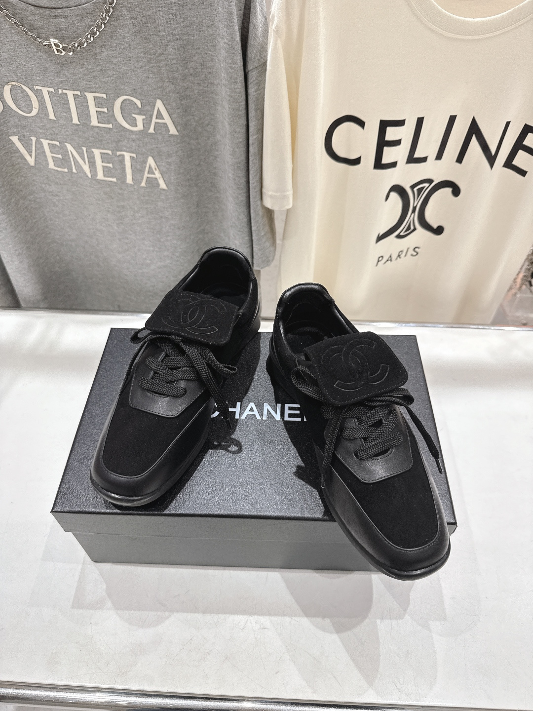 高版本出厂 Chanel*小香F015 2026ss早春新款熊猫鞋休闲运动鞋饼干鞋顶级版本～原版开发楦型