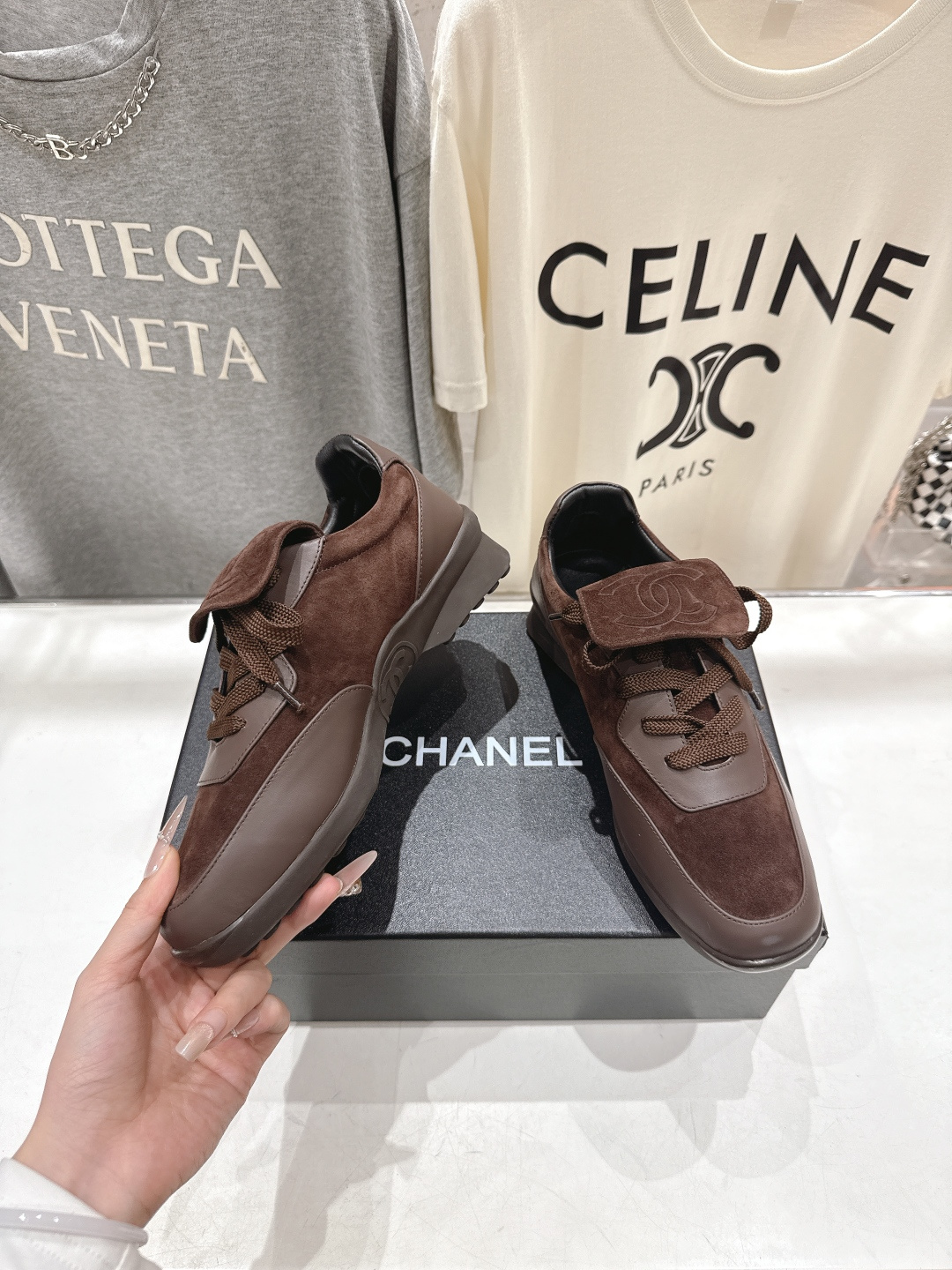 高版本出厂 Chanel*小香F015 2026ss早春新款熊猫鞋休闲运动鞋饼干鞋顶级版本～原版开发楦型