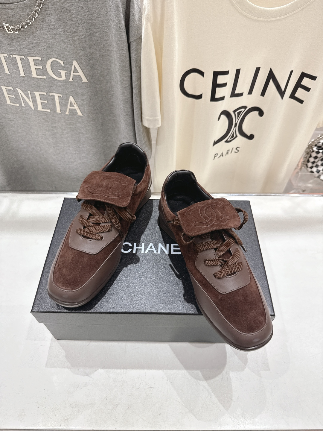 高版本出厂 Chanel*小香F015 2026ss早春新款熊猫鞋休闲运动鞋饼干鞋顶级版本～原版开发楦型