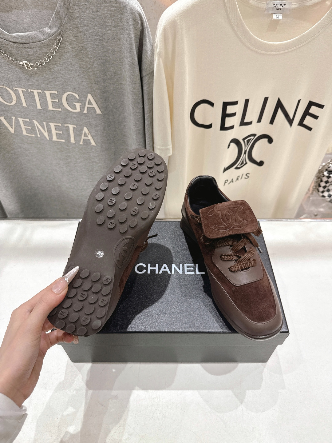 高版本出厂 Chanel*小香F015 2026ss早春新款熊猫鞋休闲运动鞋饼干鞋顶级版本～原版开发楦型