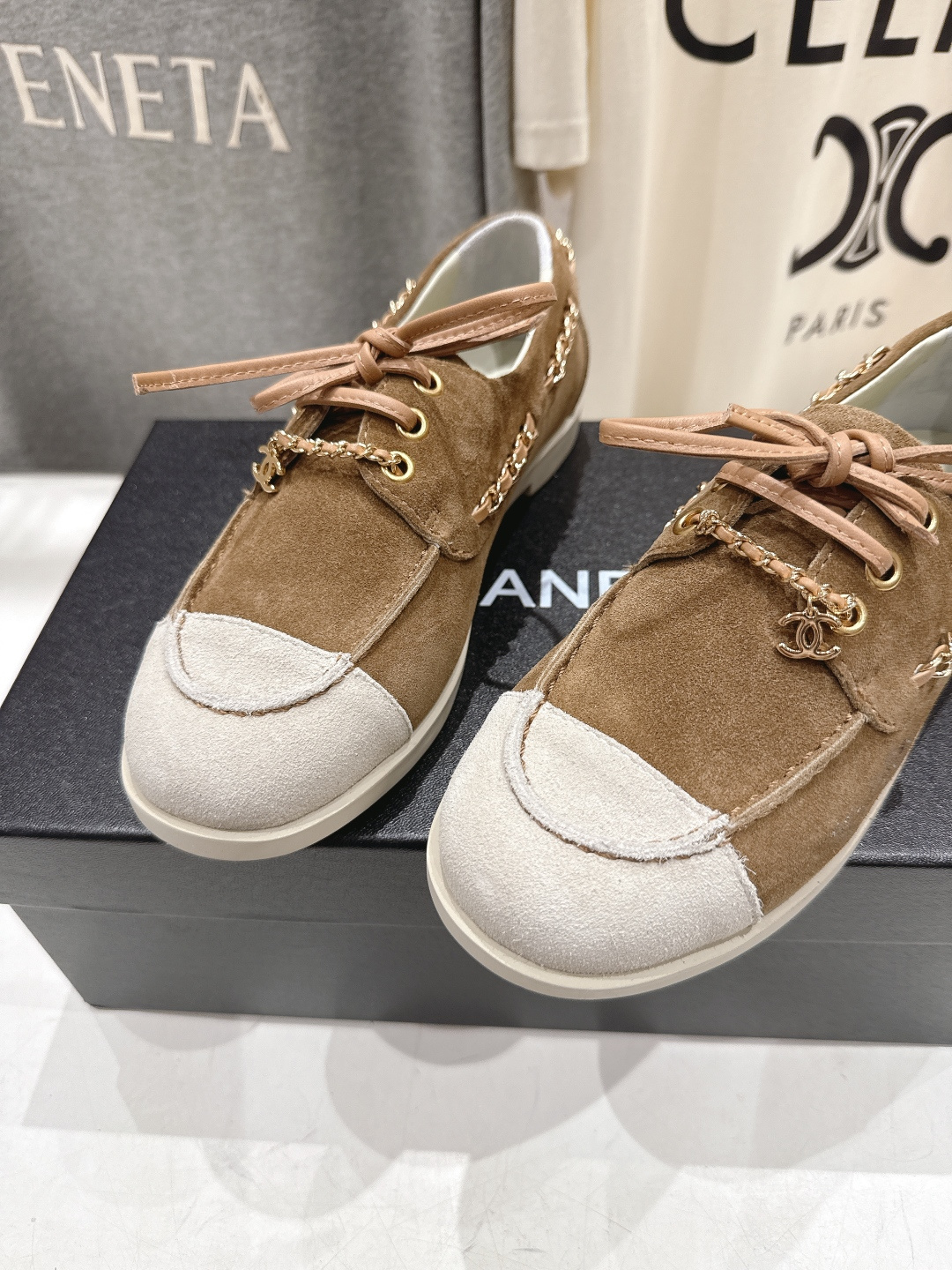 高版本出厂 Chanel* 香奈儿F015 小香2026ss最新链条乐福鞋休闲单鞋原版1:1打造完美楦型
