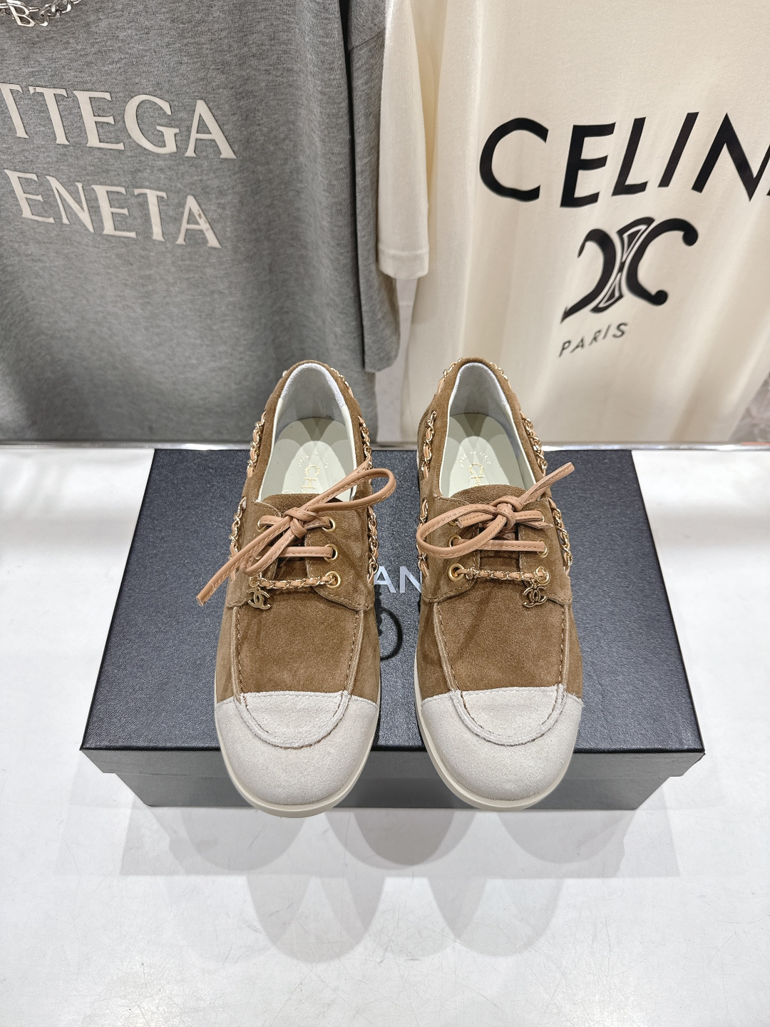 高版本出厂 Chanel* 香奈儿F015 小香2026ss最新链条乐福鞋休闲单鞋原版1:1打造完美楦型