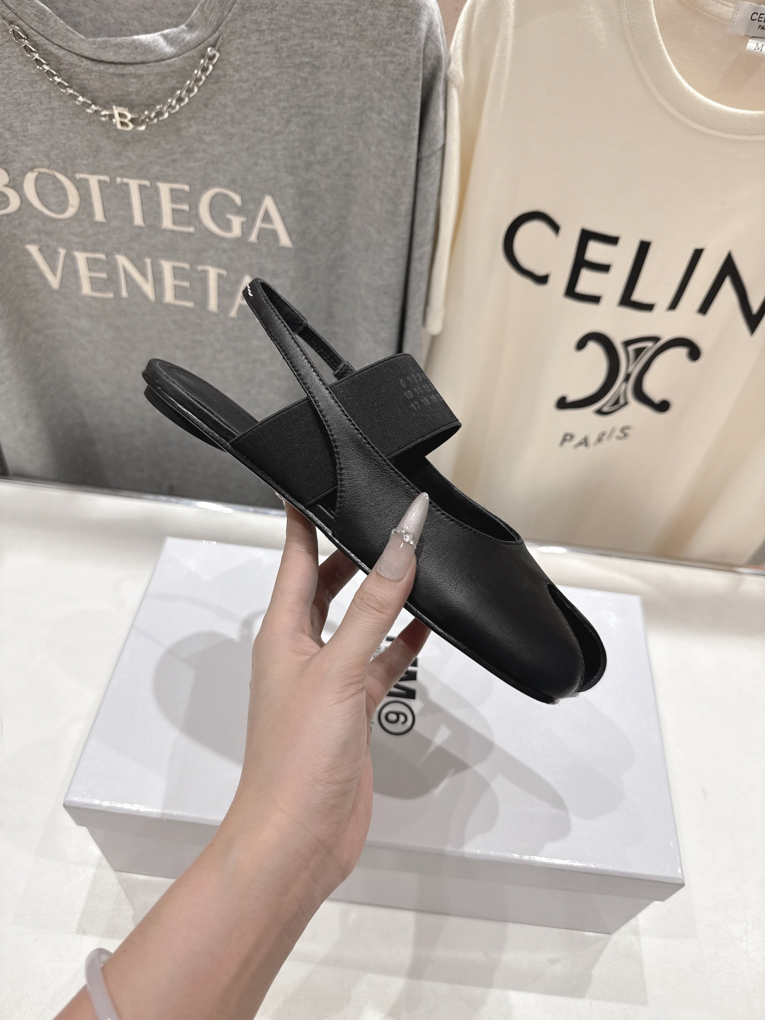 高版本出厂 MM6马吉拉F055 2026ss春夏新品玛丽珍平底鞋芭蕾舞鞋鱼嘴凉鞋舒适度不用说 肯定会很