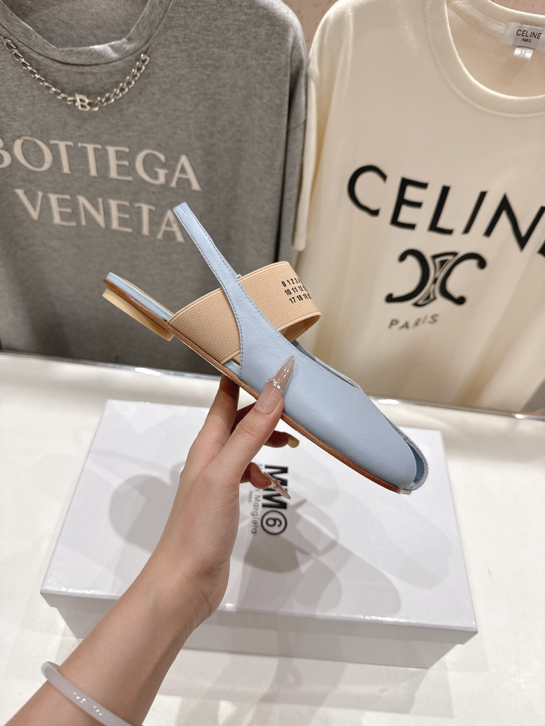 高版本出厂 MM6马吉拉F055 2026ss春夏新品玛丽珍平底鞋芭蕾舞鞋鱼嘴凉鞋舒适度不用说 肯定会很